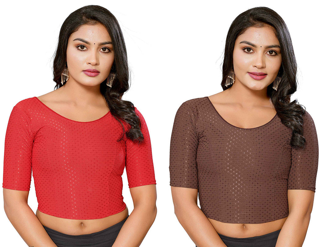 Women's Lycra Readymade Blouse Combo Pack - Malishka Export