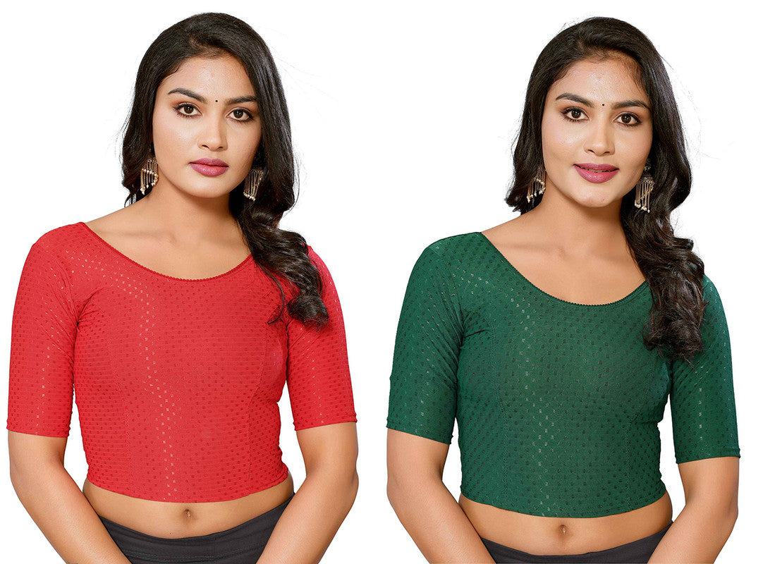 Women's Lycra Readymade Blouse Combo Pack - Malishka Export