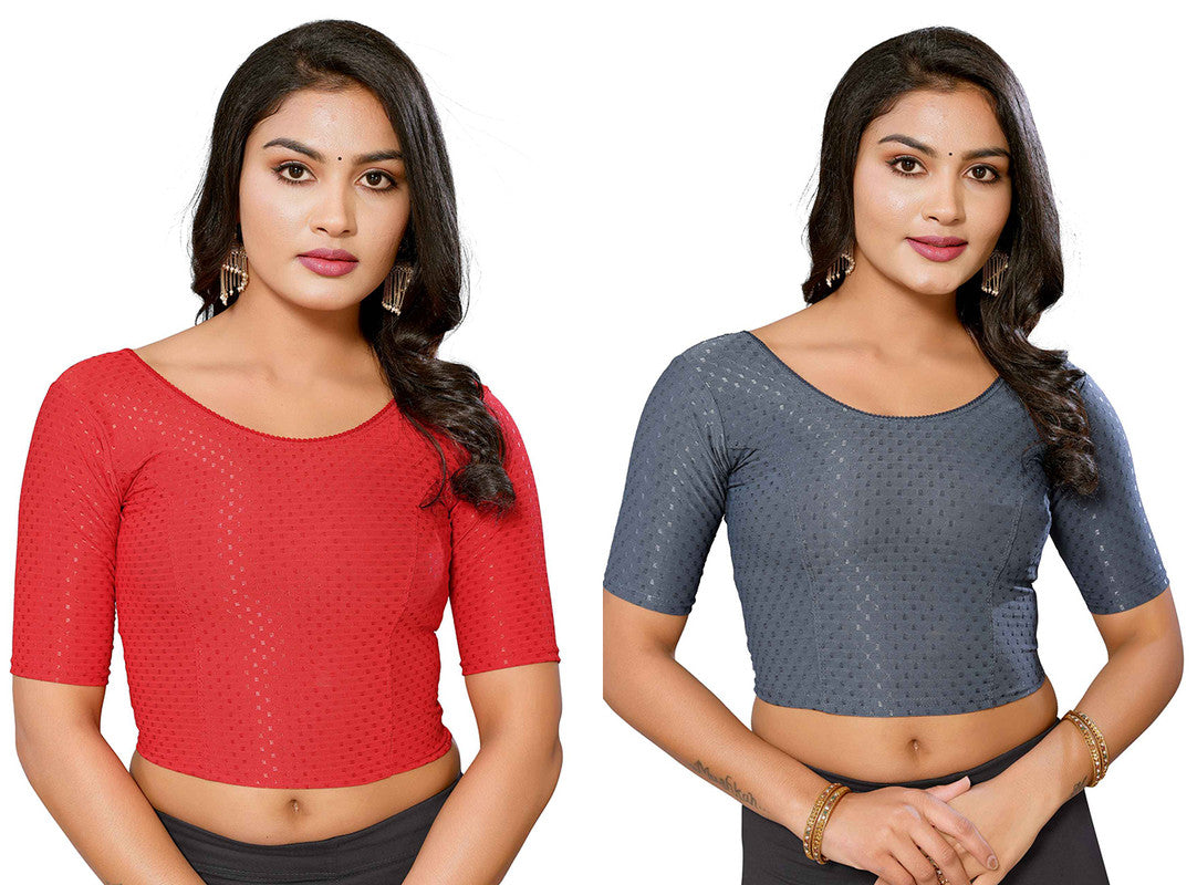 Women's Lycra Readymade Blouse Combo Pack - Malishka Export