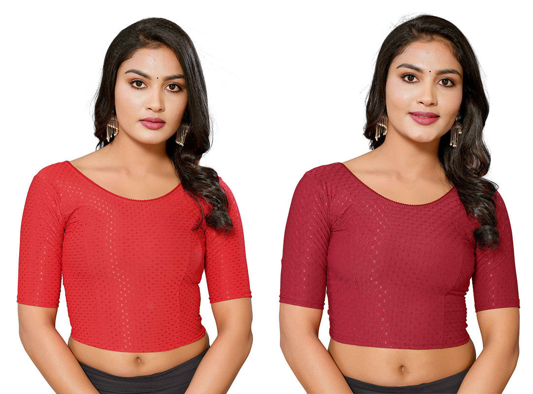 Women's Lycra Readymade Blouse Combo Pack - Malishka Export