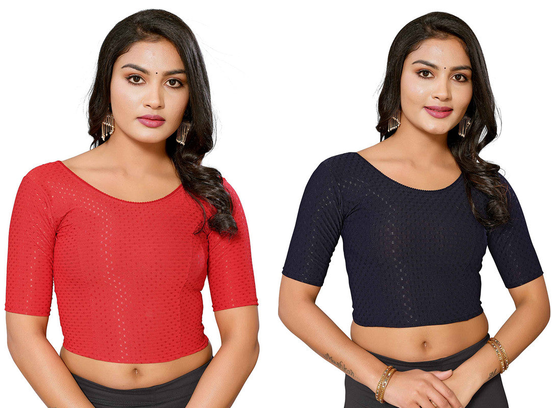 Women's Lycra Readymade Blouse Combo Pack - Malishka Export