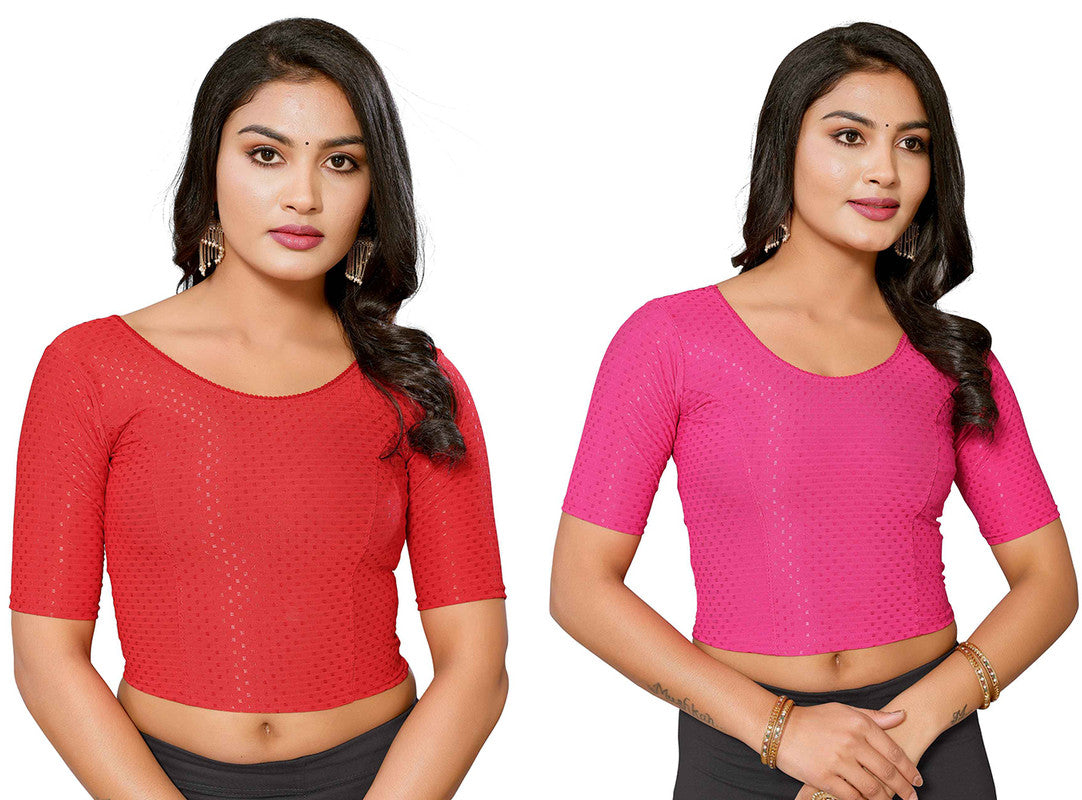 Women's Lycra Readymade Blouse Combo Pack - Malishka Export