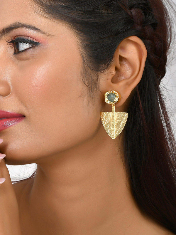 Women's Retro Shaped Textured Earrings - Zurii Jewels