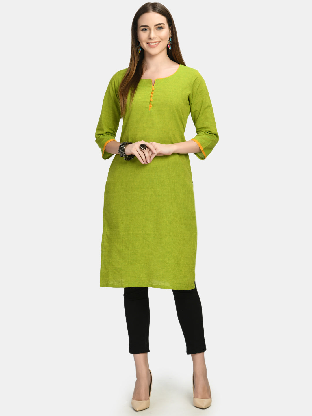 Women's Green Solid Kurta - Noz2Toz