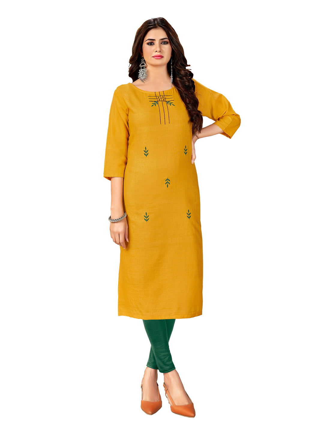 Woman's Designer Yellow Kurti - Dwija Fashion