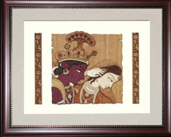 Radha Krishna Wall Hanging Wood Art 13x16 Inch By India Kreations Decor