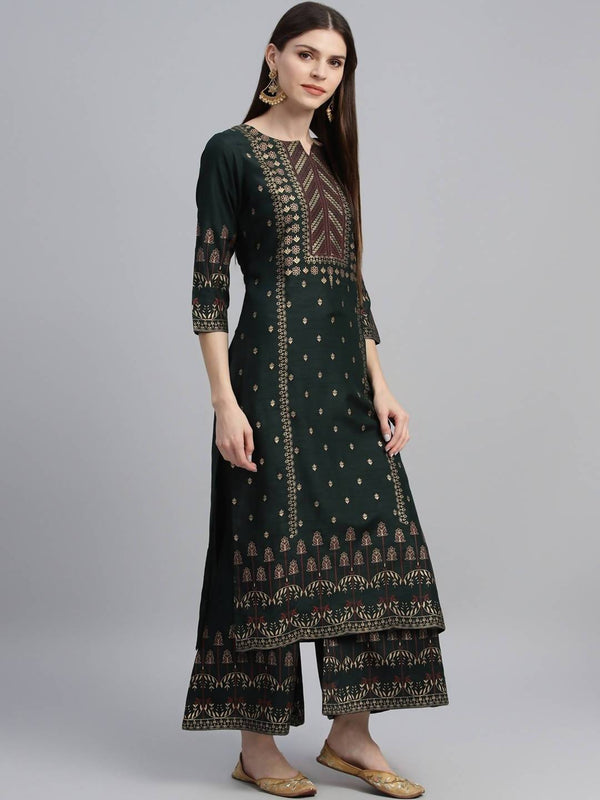 Women's Printed Kurta Palazzo Set - Cheera