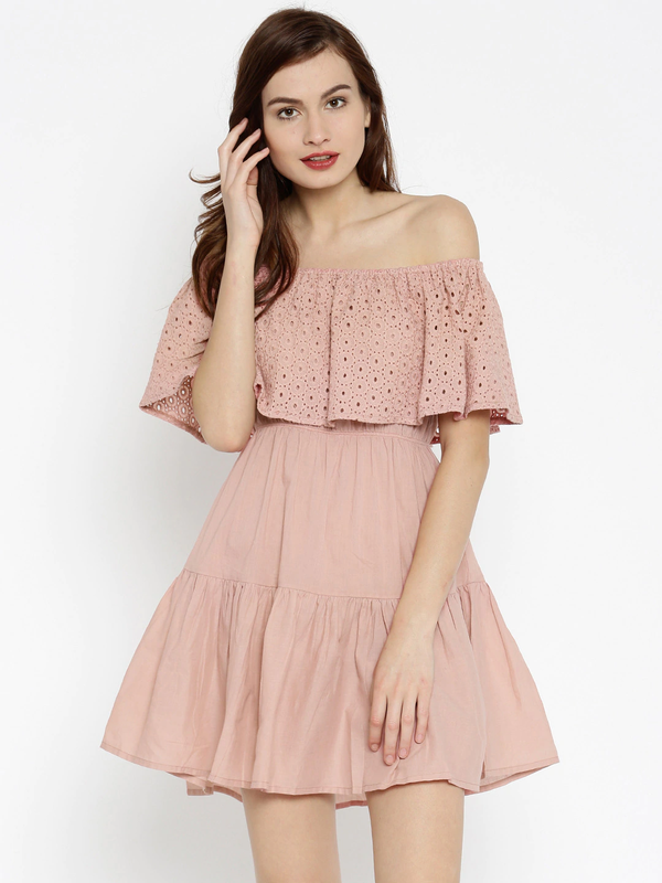 Women's Shifley Layered Pink Dress - SASSAFRAS