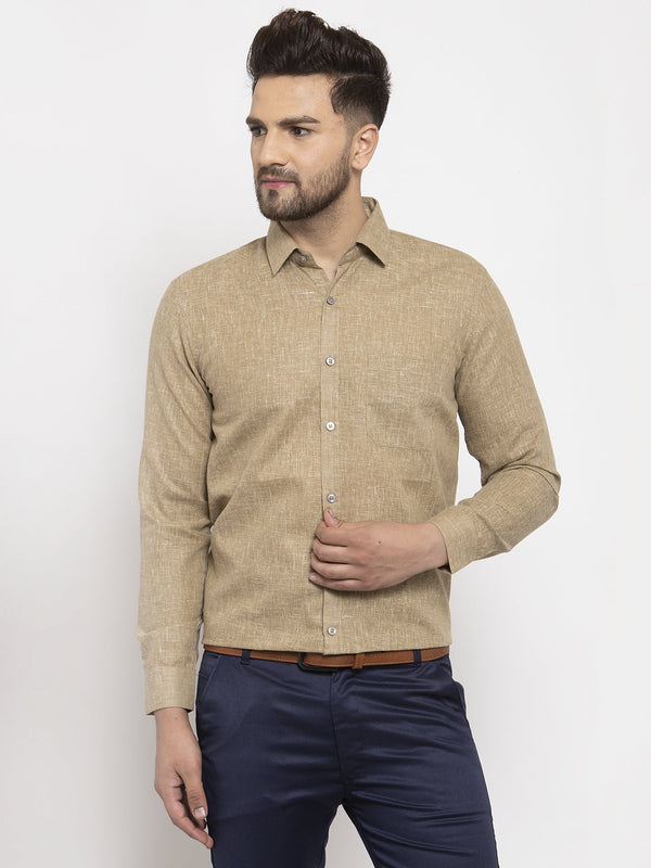 Men's Metallic Dobby Solid Formal Shirts ( SF 762Metalic ) - Jainish