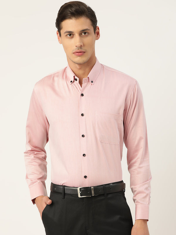 Jashvi Men's Solid Formal Cotton Shirt