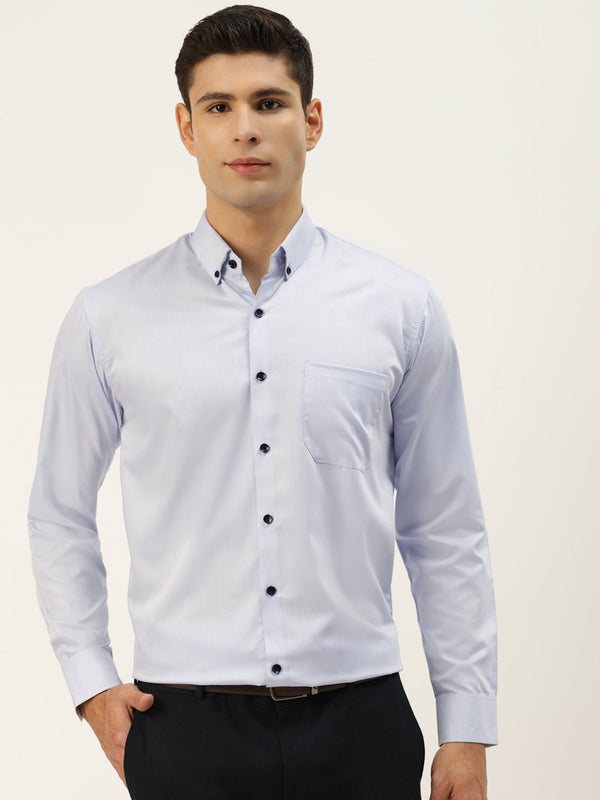 Jashvi Men's Solid Formal Cotton Shirt