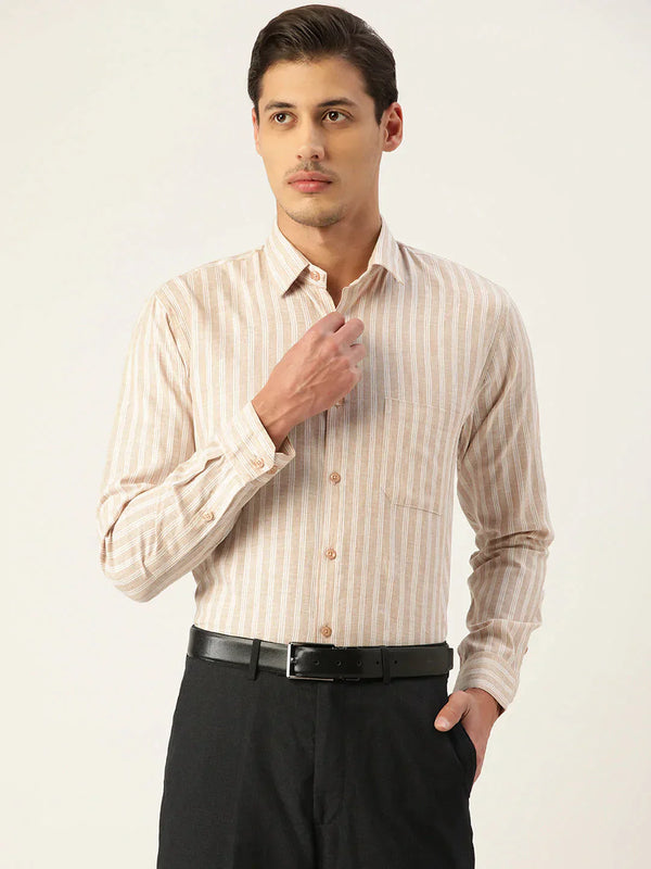 Men's  Cotton Striped Formal Shirts - Taantav