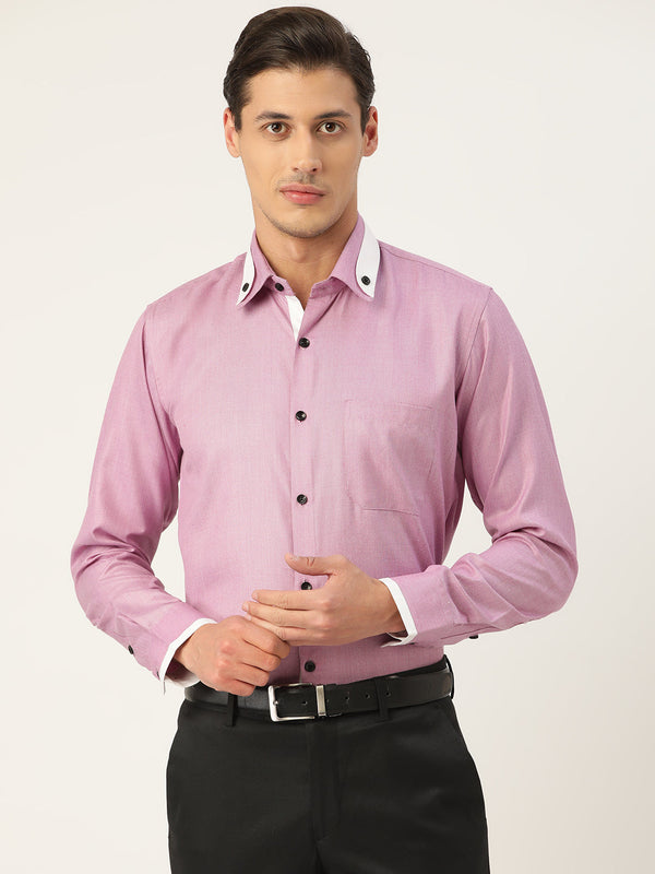 Jashvi Men's  Cotton Solid Formal Shirts