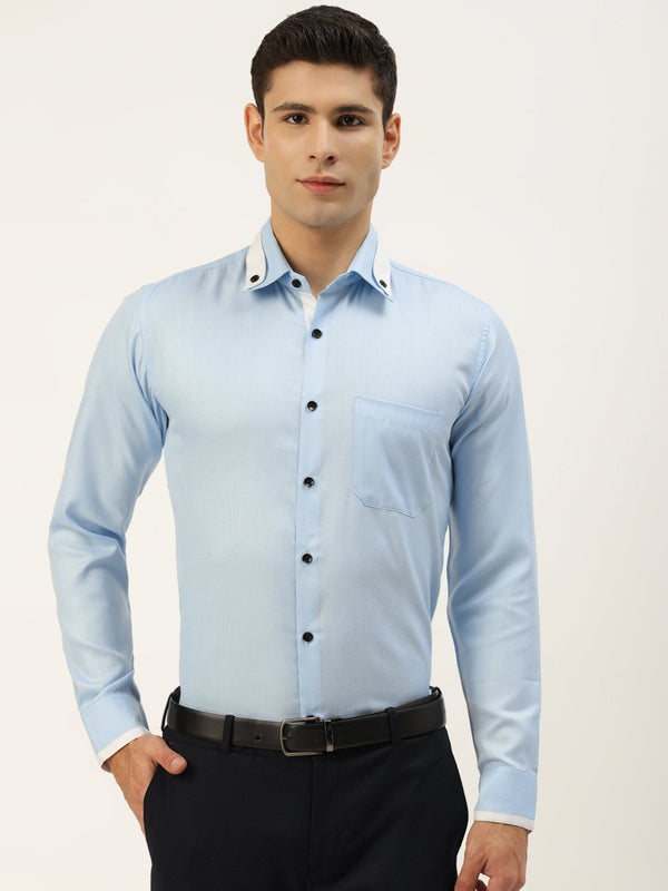 Jashvi Men's  Cotton Solid Formal Shirts