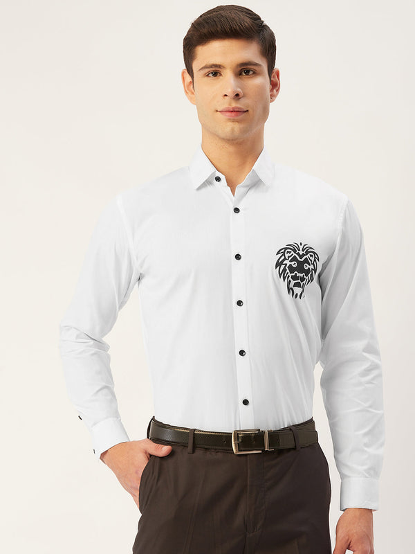 Jashvi Men's Cotton Printed Formal Shirts