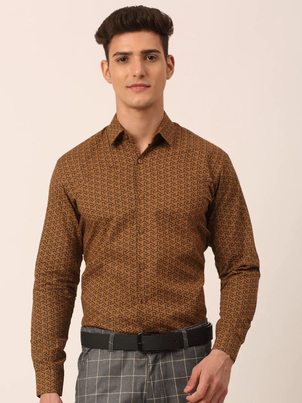 Men's  Cotton Printed Formal Shirts - Taantav