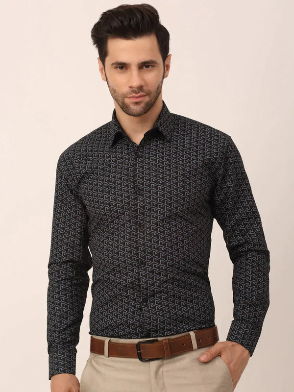 Men's  Cotton Printed Formal Shirts - Taantav