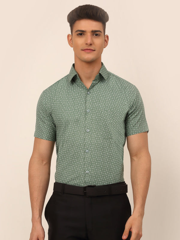 Jashvi Men's Cotton Printed Formal Shirts