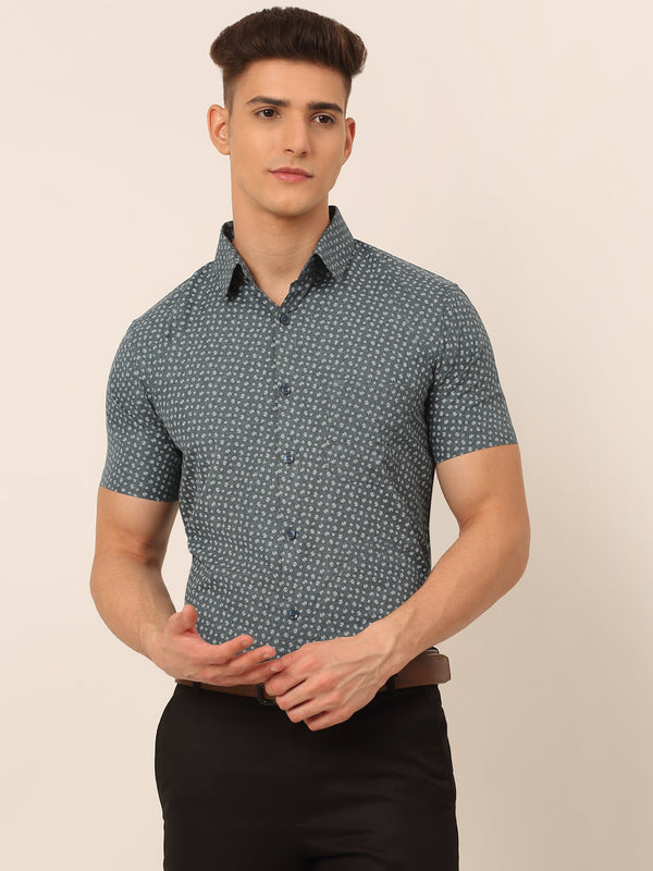 Jashvi Men's Cotton Printed Formal Shirts