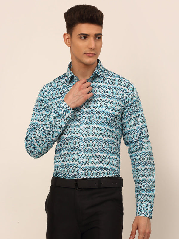 Men's Cotton Printed Formal Shirts