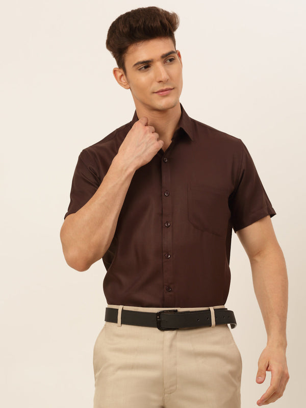 Jashvi Men's Cotton Solid Formal Shirt's