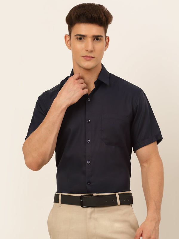 Jashvi Men's Cotton Solid Formal Shirt's