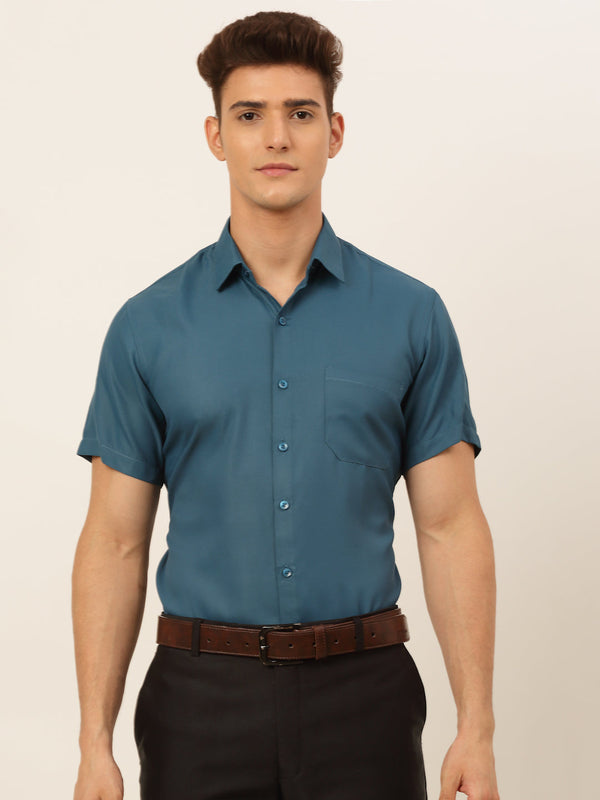 Jashvi Men's Cotton Solid Formal Shirt's