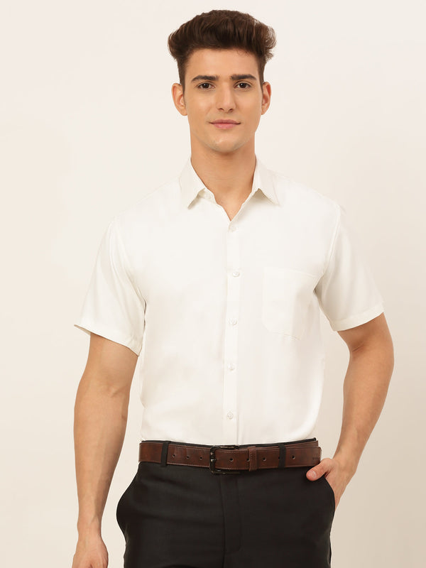 Jashvi Men's Cotton Solid Formal Shirt's