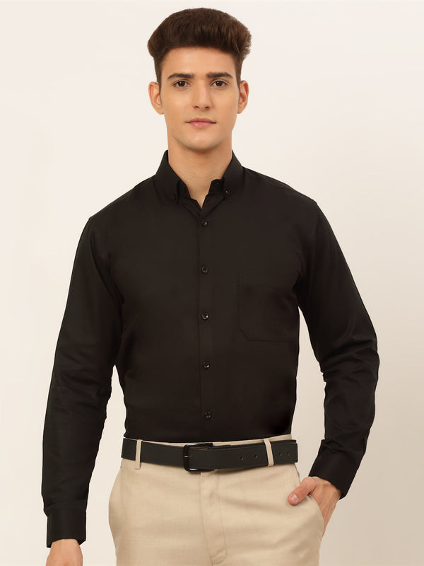 Jashvi Men's Cotton Solid Formal Shirt's