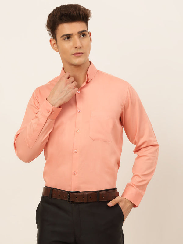 Jashvi Men's Cotton Solid Formal Shirt's