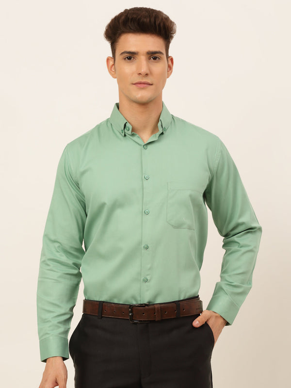 Jashvi Men's Cotton Solid Formal Shirt's