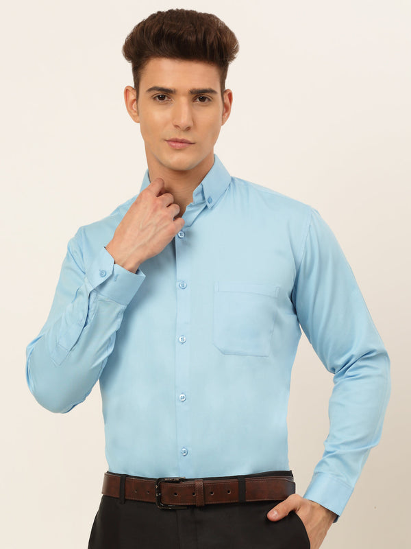 Jashvi Men's Cotton Solid Formal Shirt's