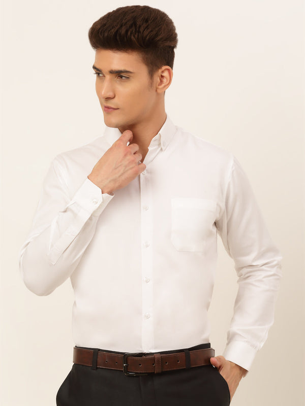 Jashvi Men's Cotton Solid Formal Shirt's