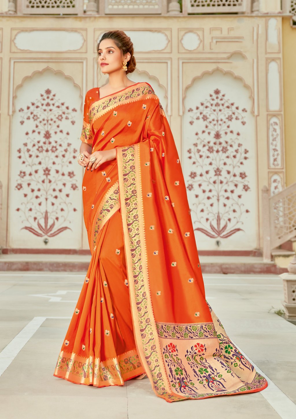 Women's Woven Rich Pallu Work Traditional Saree - Sangam Prints