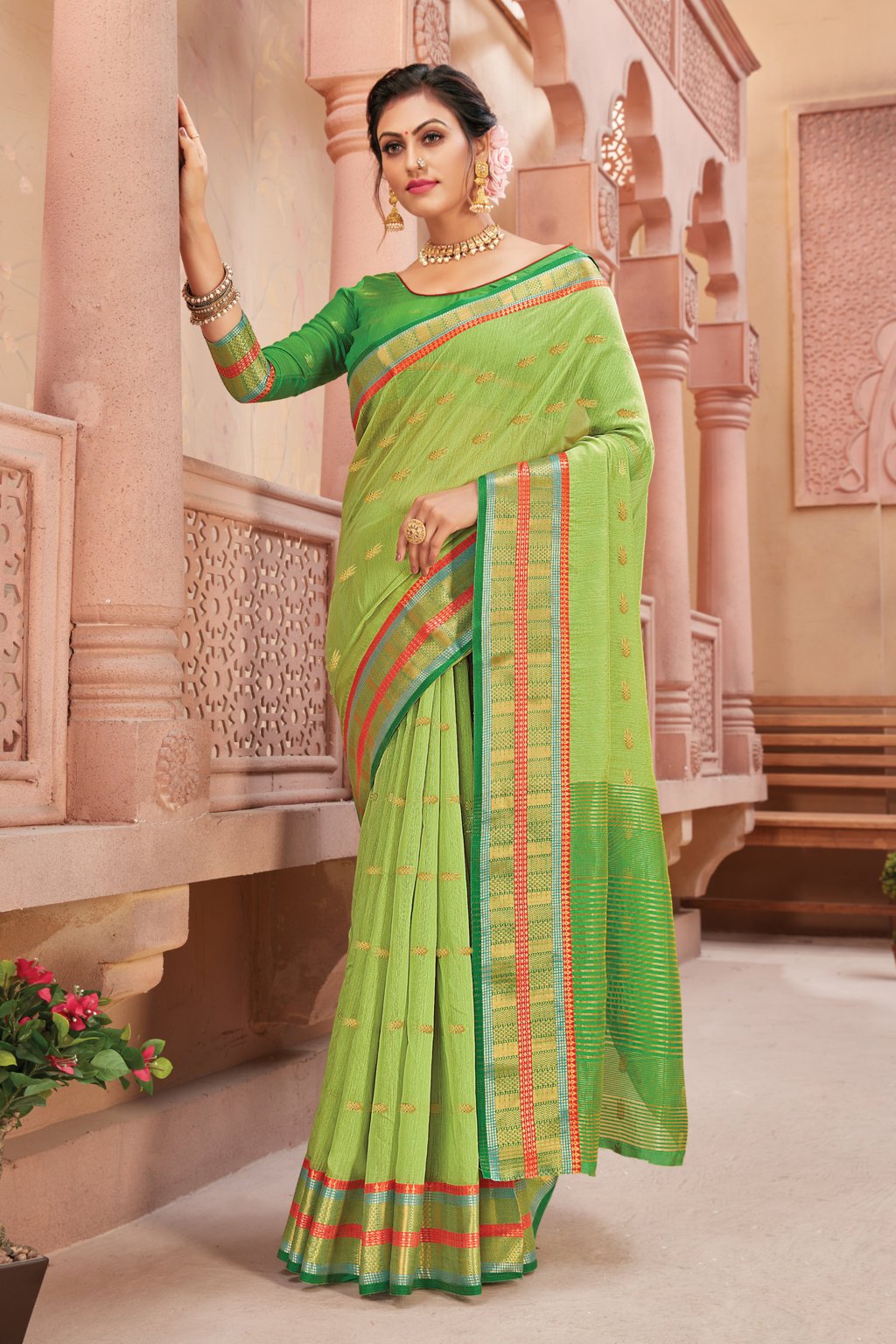 Women's Handloom Silk Woven Work Traditional Saree - Sangam Prints