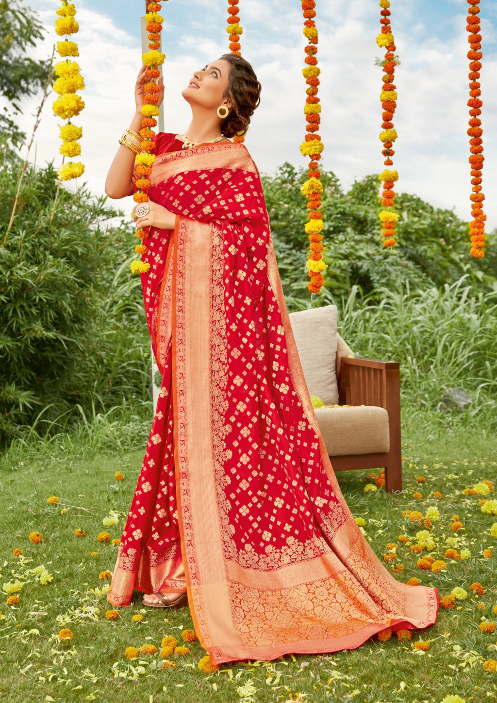 Women's Silk Woven Rich Pallu Work Traditional Saree - Sangam Prints