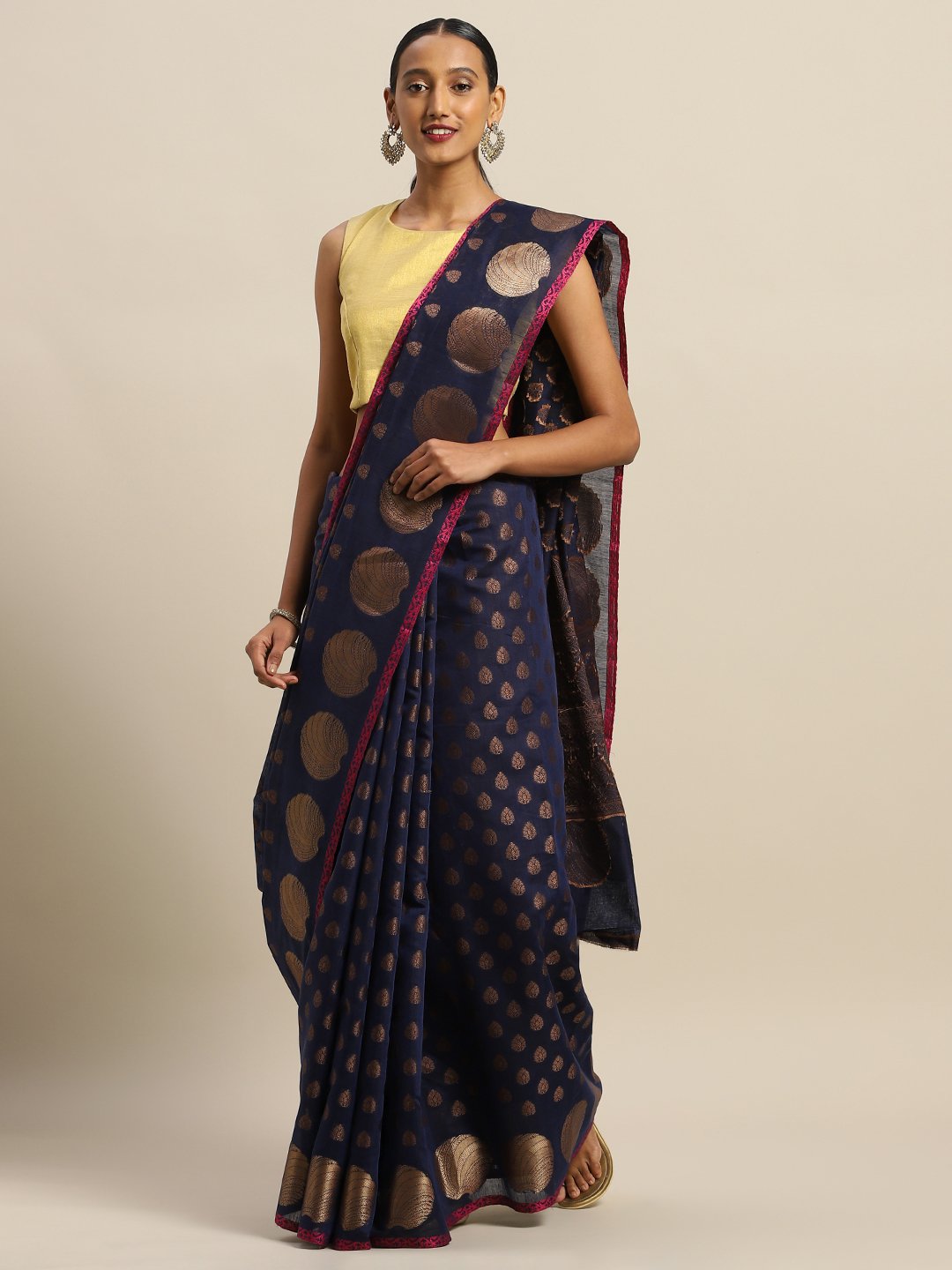 Women's Prints Handloom Silk Zari Work Traditional Saree - Sangam Prints