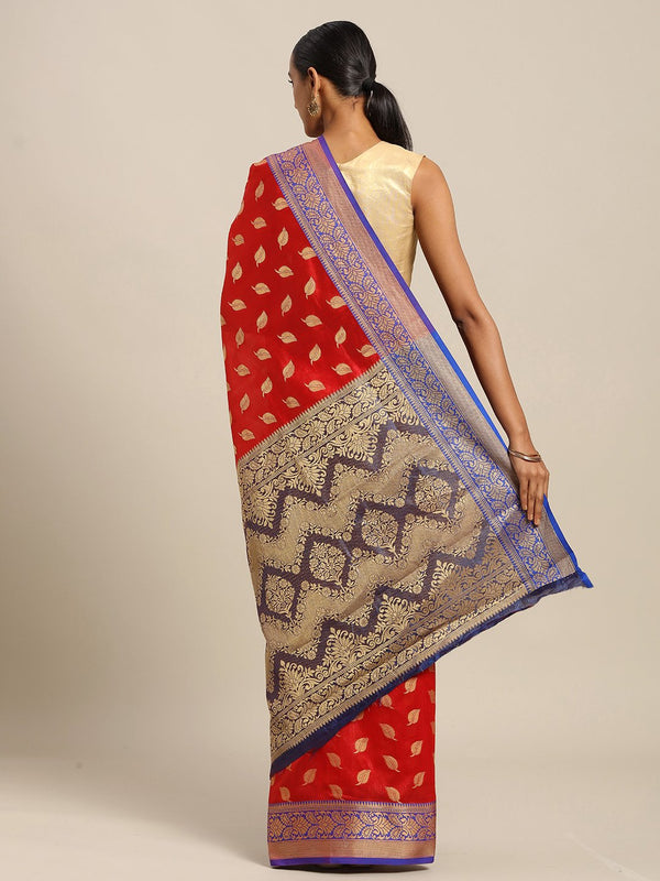 Women's Prints Handloom Silk Jacquard Traditional Saree - Sangam Prints