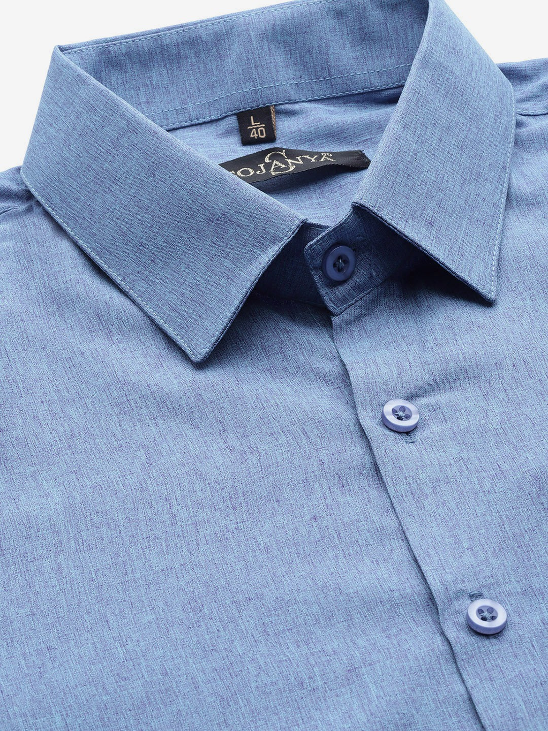 Men's Cotton Blue Formal Shirt - Sojanya