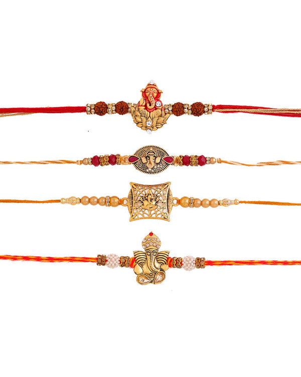 Ganesha Rakhi Squad With Roli Chaawal Pack - Voylla