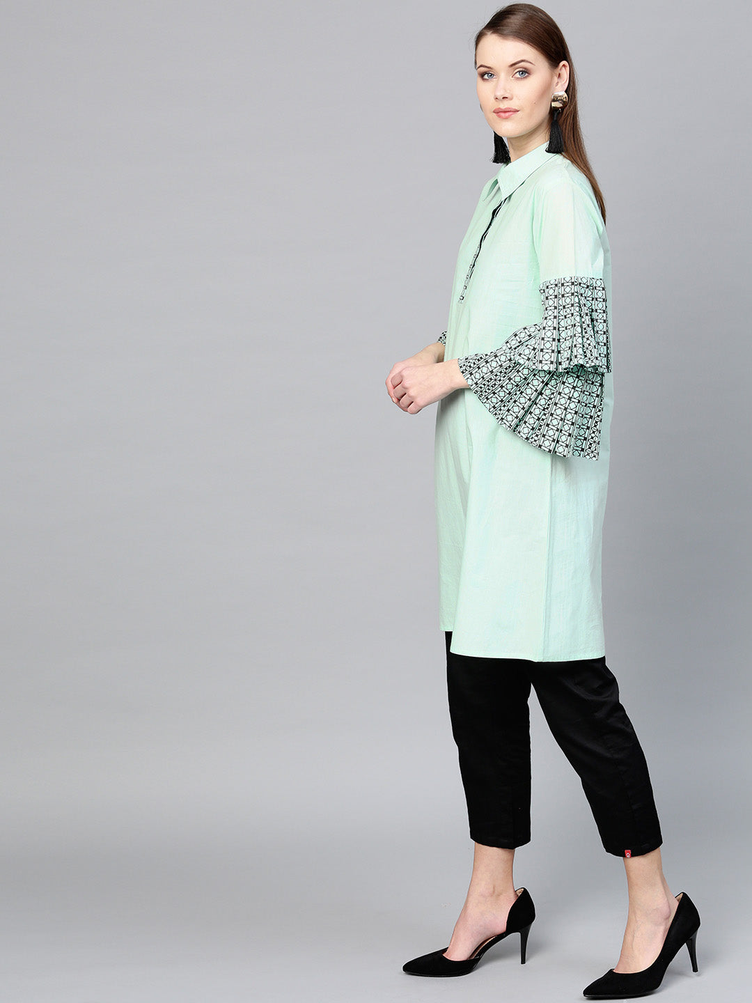 Sea Green Tunic-Indiakreations-JSYUFDGKU1880XS