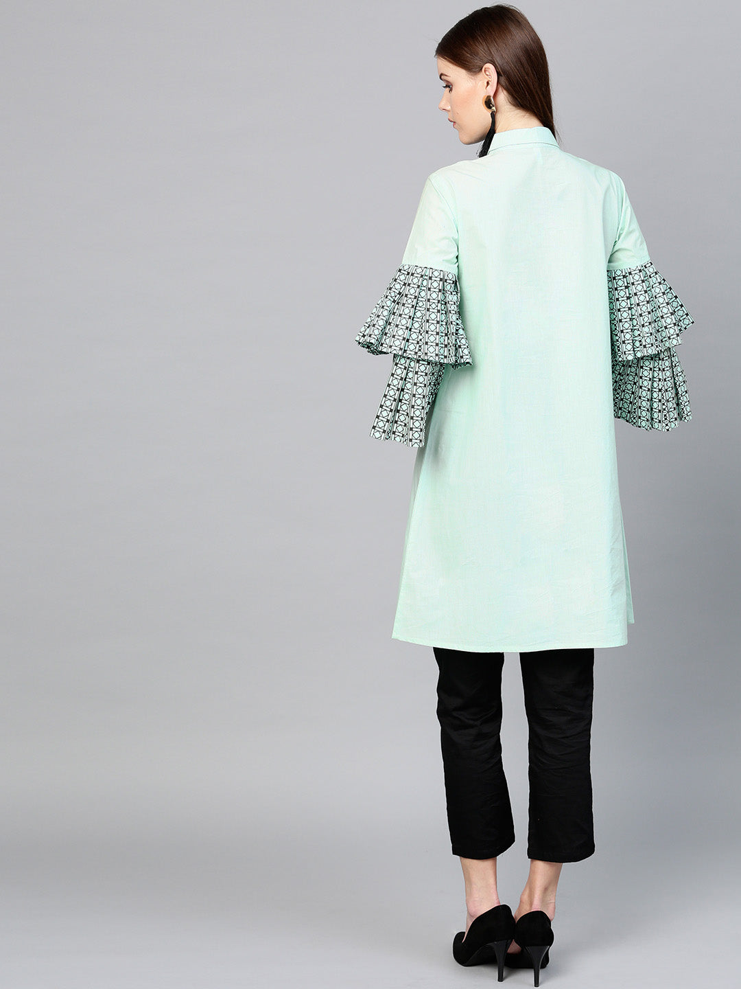 Sea Green Tunic-Indiakreations-JSYUFDGKU1880XS