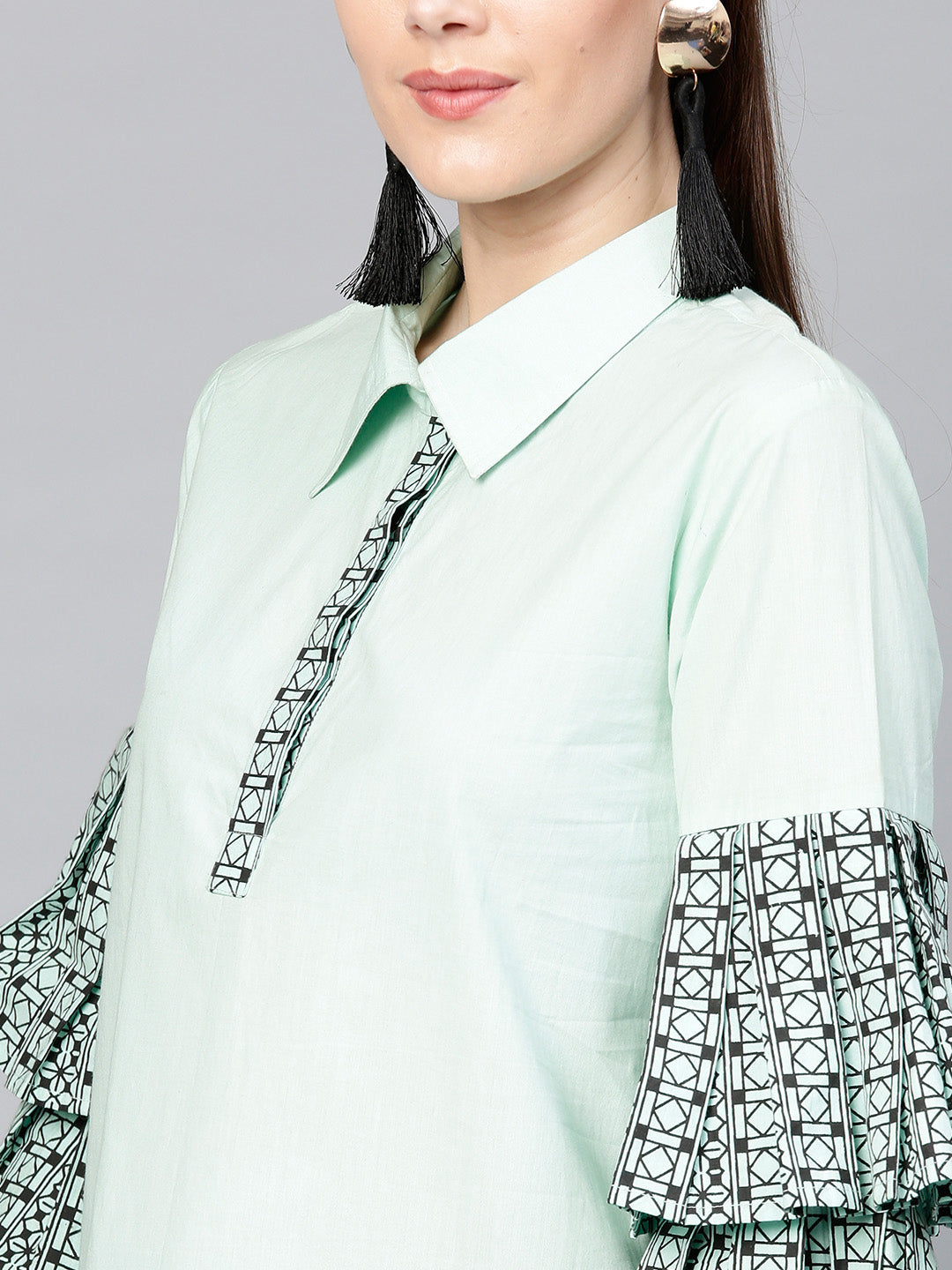 Sea Green Tunic-Indiakreations-JSYUFDGKU1880XS