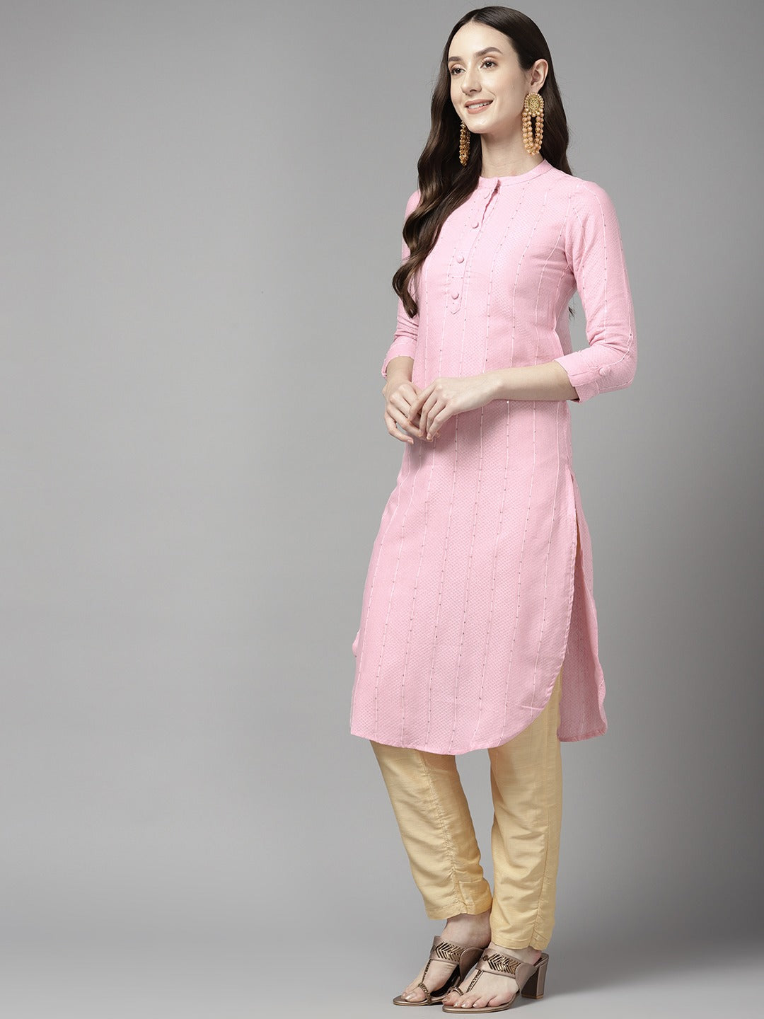 Striped Kurta-Indiakreations-JS9882KURPKS