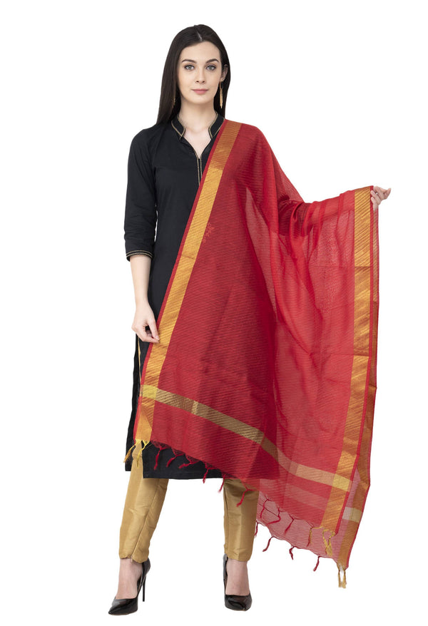 A R SILK Golden Color Fancy Silk Dupattas and Chunnis