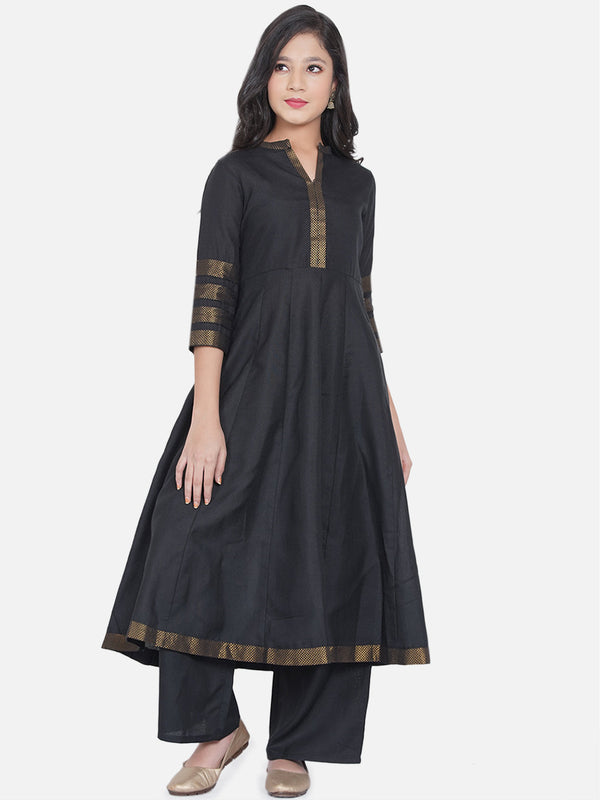 Jashvi Black Anarkali Kurta Set