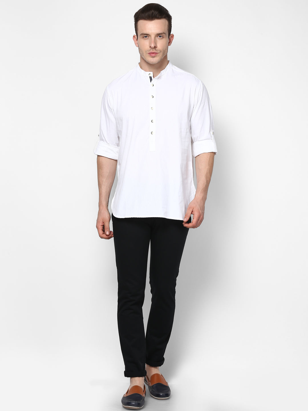 Men's Pure Cotton Kurta With Band Collar - Even Apparels