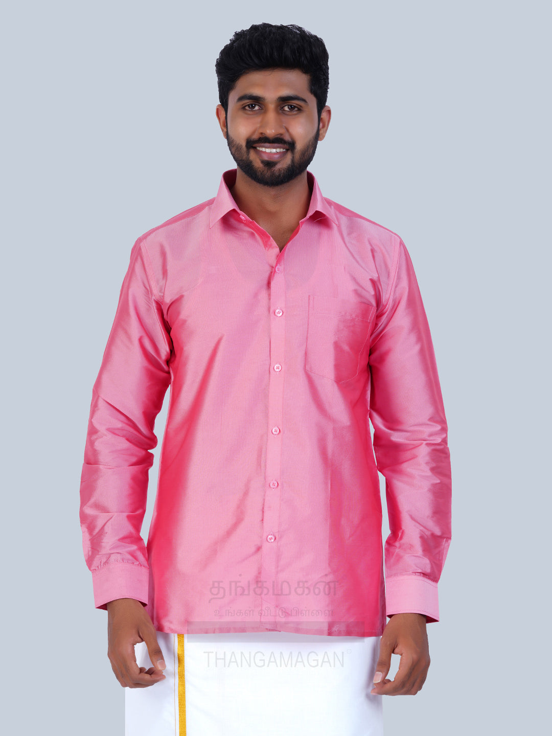 Men's Karishma Fullhand Shirt Only Flamingo  - Thangamagan