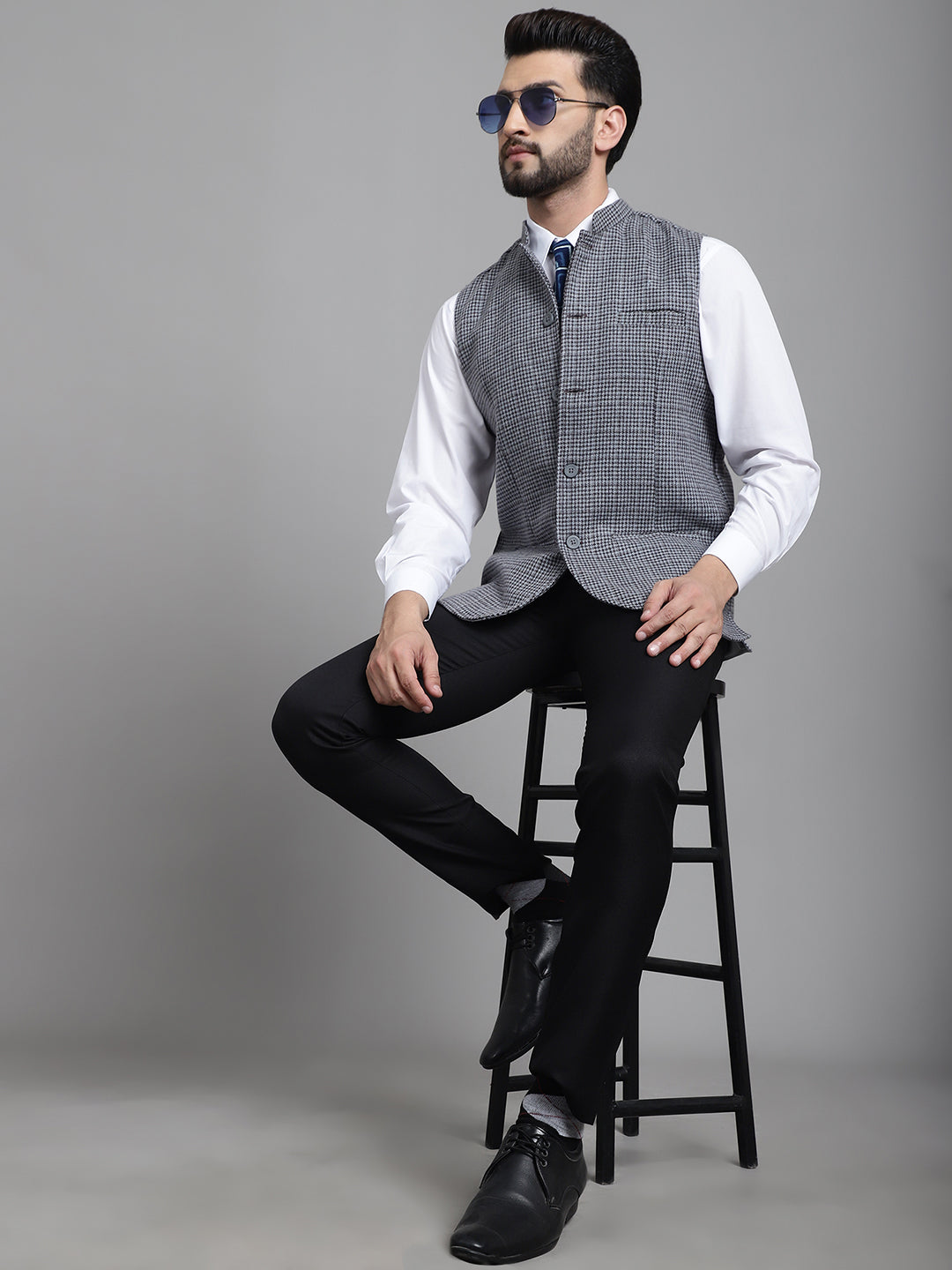 Men's Nehru Jacket With Welt Pockets - Even Apparels