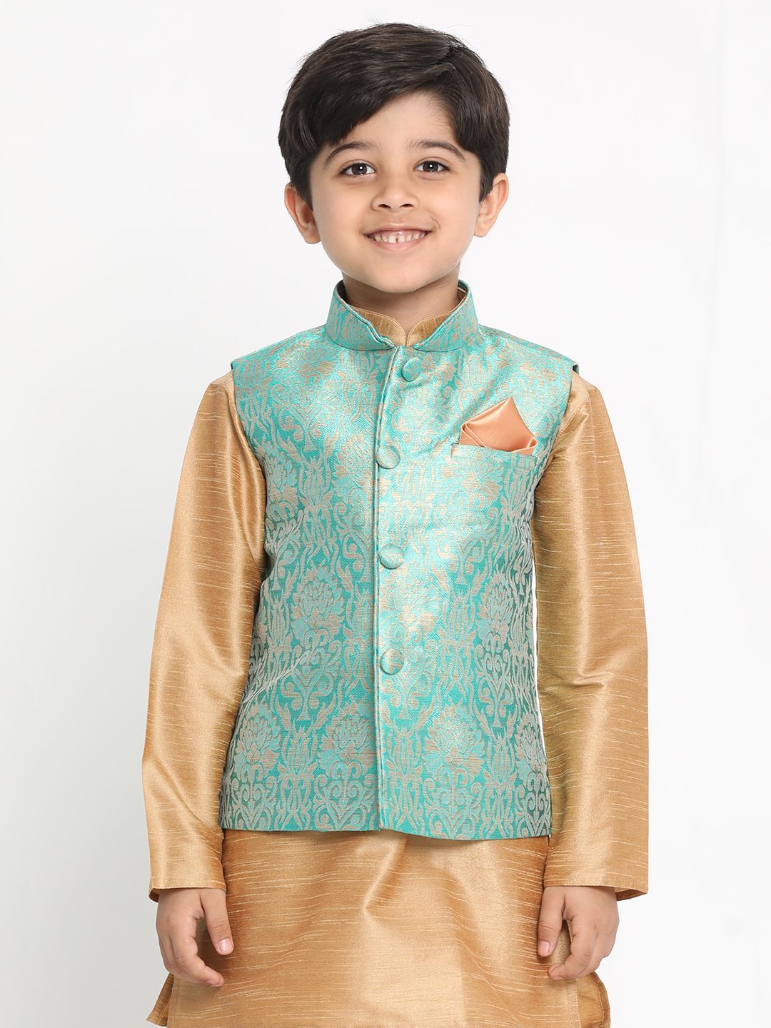 Silk Blend Nehru Jacket for Boys - Vastramay Boys